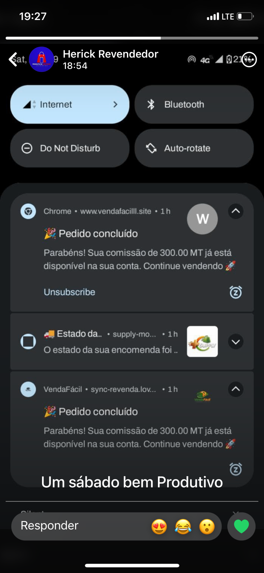 Comprovativo de pagamento de revendedor da Venda Fácil 2
